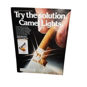 1979 Camel Lights Cigarettes Print Ad vintage 70s